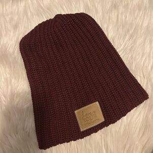 Love your melon | maroon/burgundy beanie style knit hat